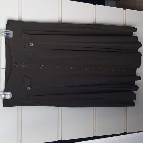 Torrid Midi Challis Button-Front Skirt - Picture 5 of 7